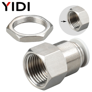 <span class=keywords><strong>PMF</strong></span> 4mm 6mm 8mm 10mm a 1/8 1/4 3/8 1/2 BSP R Rosca hembra Latón Push in Fit Air Fitting Neumático para conector de tubo de manguera de aire - Product Image 2