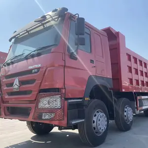 Sử dụng HOWO Dump tipper xe tải 30 mét khối 10 bánh xe 8x4 sử dụng xe tải đổ cho châu Phi và chất lượng tốt