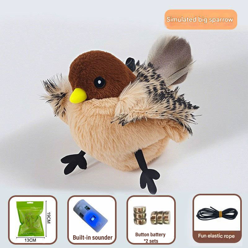 Grand moineau marron&nbsp;: 21*16*9 cm (version batterie)