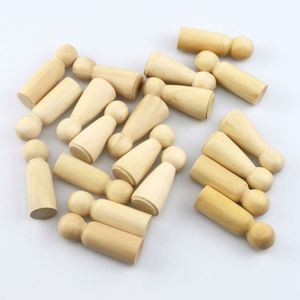 20 Pcs Wholesale Modern Design UV Printed <b>Wooden</b> <b>Peg</b> Doll Set Unfinished Dolls DIY Craft Projects Creative Wall Hanging - Product Image 3