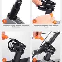 Support de Guidon Réglable pour Vélo, Amélioration Confortable pour les Voyages Tout-Terrain en Montagne, Inclinaison de 6 Degrés