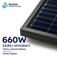 Panneau solaire monocristallin 660W, technologie MBB Multi Busbar, faible perte interne, vente en gros directe usine pour les entrepreneurs solaires