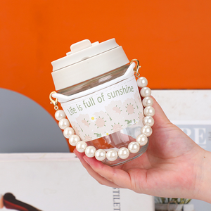 แก้วน้ำดูดสองหัวลายมุก ดีไซน์ใหม่ ขนาด 350 มล. แก้วกาแฟพกพา เหมาะเป็นของขวัญโฆษณา ใช้ได้ทุกวันที่บ้าน ที่โรงเรียน - Product Image 5