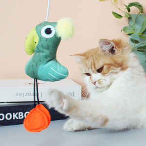 Manufacturer <strong>Wholesale</strong> Custom Forest Series Cat Teaser Stick Interactive Cat Plush <strong>Toy</strong> - Product Image 3