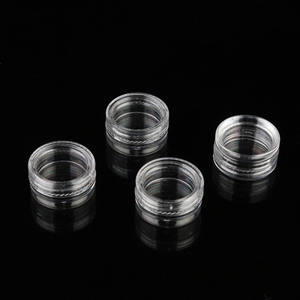 Tarro de crema de polvo suelto redondo de plástico PS de 1,5g, tarro de polvo brillante tarro de muestra cosmética de 1,5 ml - Product Image 5