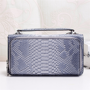 Gran oferta de cuero para mujer, cadenas con solapa, bolso cruzado, patrón de piel de serpiente, bolso de mano para mujer - Product Image 5