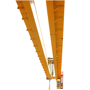 Pont roulant à double poutre de conception européenne 50t, portée 20m, télécommande, pour levage quotidien en atelier de structure métallique - Product Image 1