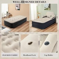 Matelas gonflable pliable de haute qualité en PVC, confortable et épais, pour 1-2 personnes, économique, vente en gros d'usine