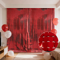 Rideau à franges carrées brillantes 2x3m, guirlandes scintillantes, toile de fond de fête, rideau de porte en guirlande, décoration pour mariage, anniversaire, baby shower