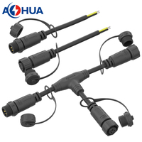 Câble d'extension adaptateur répartiteur en T étanche pour éclairage LED horticole, connecteur 2 broches, solution de faisceau de câbles IP65 IP68, OEM ODM