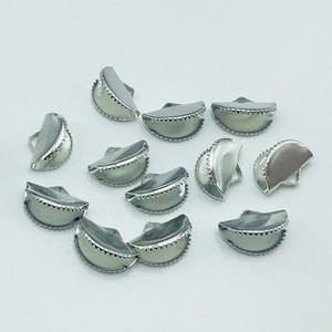 Half Circle Ponytail Buckle Metal Plated Jewelry Findings For <b>Bracelet</b> Cord Clasp Silver Gold Color - Product Image 3