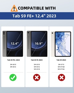 MoKo antiurto antigraffio protezione anteriore supporto in pelle PU copertura per Tablet per Samsung <span class=keywords><strong>Galaxy</strong></span> <span class=keywords><strong>Tab</strong></span> S9 FE + <span class=keywords><strong>12.4</strong></span> 2023 - Product Image 2