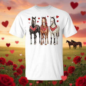 Camiseta Western Valentine Horse Love para amantes de los caballos, regalo del día de San Valentín - Product Image 3