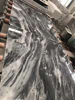 Dalle de marbre gris naturel Bardiglio, polie, design moderne pour les murs, les sols et les comptoirs de villas