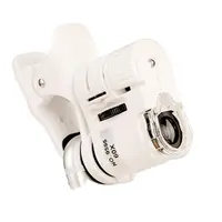 Mikroskop 60X telefon dijital kamera ile Led ışık evrensel cep büyüteç Lens makro Zoom klip