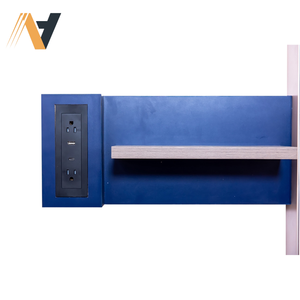 เตียงขนาดคิงไซส์ทำจากไม้เนื้อแข็งและโลหะพร้อมแผงหัวเตียงไม้สไตล์โบราณสำหรับบ้านไร่วิลล่า5ดาวหรือใช้ในบ้าน - Product Image 5