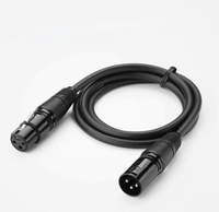 Câble de signal DMX Yuchen de haute qualité, XLR femelle-femelle, trois broches, noir, pour le contrôle et l'extension de l'éclairage de scène