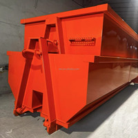 Conteneur de traitement des déchets à crochet de levage de 25 yards, bac de transport industriel pour déchets, conteneur à crochet de levage avec câble