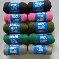 70g Cheveux naturels noirs brésiliens pour tressage, fil acrylique, polypropylène, trame simple, tresses africaines, torsades, locs
