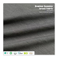 OEKO TEX Kain Jersey Ramah Lingkungan 93% Bambu Lyocell 7% Spandex untuk Kaos