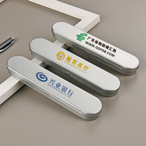 กล่องใส่ปากกาโลหะของธนาคารเจ้อเจียงพร้อมพิมพ์โลโก้ กล่องของขวัญสำหรับใส่ปากกาเดี่ยวสำหรับใช้ในธุรกิจ - Product Image 3