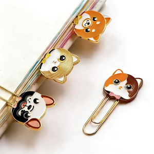 3D Metal Bookmarks Cartoon Animal Folder Metal Bookmark for Students Custom Metal Clip Holder Bookmarks