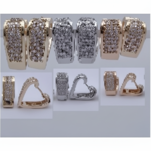 Set di gioielli placcati oro 24K allettante due pezzi per un Look coordinato e alla moda - Product Image 1