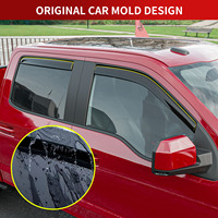 Pour 2015-2024 Ford F150 US modèle déflecteurs de vent fenêtre latérale pare-pluie visière PC matériel Compatible voiture fenêtre visière déflecteur