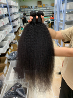 Lots de Cheveux Naturels en Gros, Extensions de Cheveux à Double Trame avec Cuticules Alignées, Lots de Cheveux Humains Brésiliens Lisses Crépus