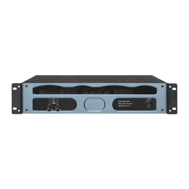 2 Channels High Output Low Distortion Professional Metal 2*2600W Power Amplifier for Large-Scale Events/Stage Performance
