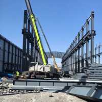 Bâtiment en structure métallique préfabriquée industrielle haute résistance pour la construction d'hôtels, de centres commerciaux et de supermarchés à plusieurs étages