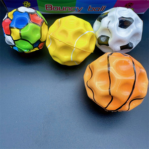 HAPU Factory 63mm <b>Luminous</b> Pu High Bounce Football Basketball Baseball Bounce <b>Ball</b> Sports Moon <b>Ball</b> Interactive Toy for Children - Product Image 1