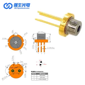 TO56 พลังงานสูง 5mW 10mW 12mW แพคเกจสีแดงเลเซอร์ไดโอดโฟโตไดโอดส่วนประกอบแสง UV LED 3V แรงดันไฟฟ้าอินพุต