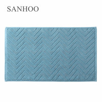 SANHOO Offre Spéciale vague Design serviettes de sol luxe blanc hôtel tapis plats antidérapant tapis de bain serviettes pour salle de bain