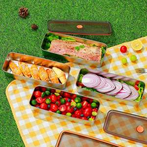 Stainless Steel Freshness Box Lid <b>Stackable</b> Food <b>Storage</b> <b>Container</b> Household Kitchen Refrigerator <b>Storage</b> Solution - Product Image 4