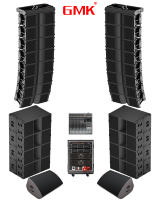 Enceinte Line Array Professionnelle Intérieure et Extérieure TI PRO AUDIO LA-2122 Double 12 pouces en Bois Sonorisation Db Technologies