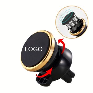 Soporte Magnético para Teléfono Móvil con Logotipo Personalizado, Mini Soporte Magnético para Coche con Placa Metálica para Rejilla de Ventilación - Product Image 1