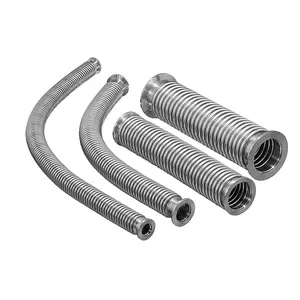 Stainless Steel Metal KF16 Flange SS Hydroforming bellows Fittings Flexible Vacuum Hose