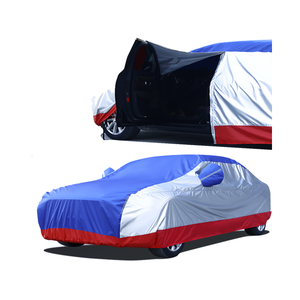 XIangta ผ้าคลุมรถกันน้ำทุกสภาพอากาศสำหรับรถยนต์อลูมิเนียม + ผ้าฝ้ายกันน้ำกันแดดคลุมรถเหมาะสำหรับรถยนต์ - Product Image 3