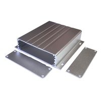 Caja de Control montada en la pared con brida de una pieza de aleación de aluminio extruido CNC, carcasa electrónica, carcasa de batería anodizada, carcasa de PCB