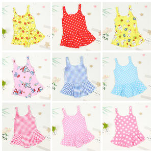 Maillot de bain une pièce Baiya pour filles, à pois et à carreaux, doux, pour enfants de 5 à 11 ans, style vacances à la plage - Product Image 4