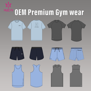 HUCAI Custom Nylon Ademend Zacht Bedrukt Logo Activewear Gebonden Zoom Reguliere Dry Fit Fitness Training Gym T-Shirt Heren - Product Image 1