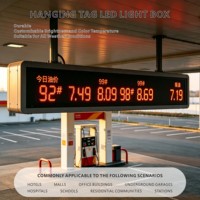 Boîtes lumineuses directionnelles à LED suspendues, enseignes lumineuses personnalisées pour stations-service, centres commerciaux, hôtels, écoles, hôpitaux, gares