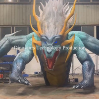 Modèle d'animatronique Dragon Tonnerre pour parcs d'attractions, attraction de style dragon ou monstre, à vendre