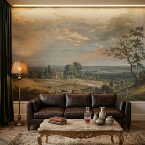 Carta da Parati Adesiva Impermeabile Eco-Friendly con Paesaggio Rustico Inglese Moderno, Facile da Applicare Fai-da-Te - Product Image 1