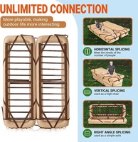 Lit gonflable portable LLOYDBERG avec support extérieur, lit simple pliable, design moderne, confortable, imperméable, capacité de charge de 120 kg