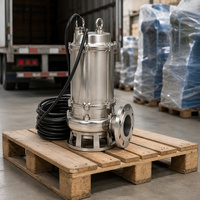 Pompe à eaux usées submersible en acier inoxydable 7,5 kW 10 CV avec système de broyage, 415 V, lame de découpe anticorrosion