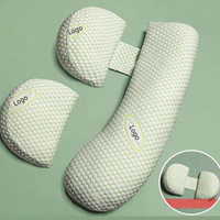 Oreiller de soutien pour la grossesse de qualité supérieure, de qualité professionnelle, de forme irrégulière, au design moderne, en polyester respirant