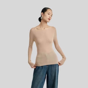 <span class=keywords><strong>Pull</strong></span>-over <span class=keywords><strong>col</strong></span> <span class=keywords><strong>bateau</strong></span> confortable 18 GG, 7 couleurs, 100% laine mérinos, sans couture, pour femme, fabriqué par [Nom du fabricant] - Product Image 2