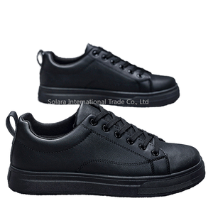 Zapatos Casuales de Lona para Hombre, Estilo Coreano, Modernos, Blancos, Transpirables, con Plantilla de PVC, Forro de Malla, con Cordones, para Todas las Temporadas - Product Image 1